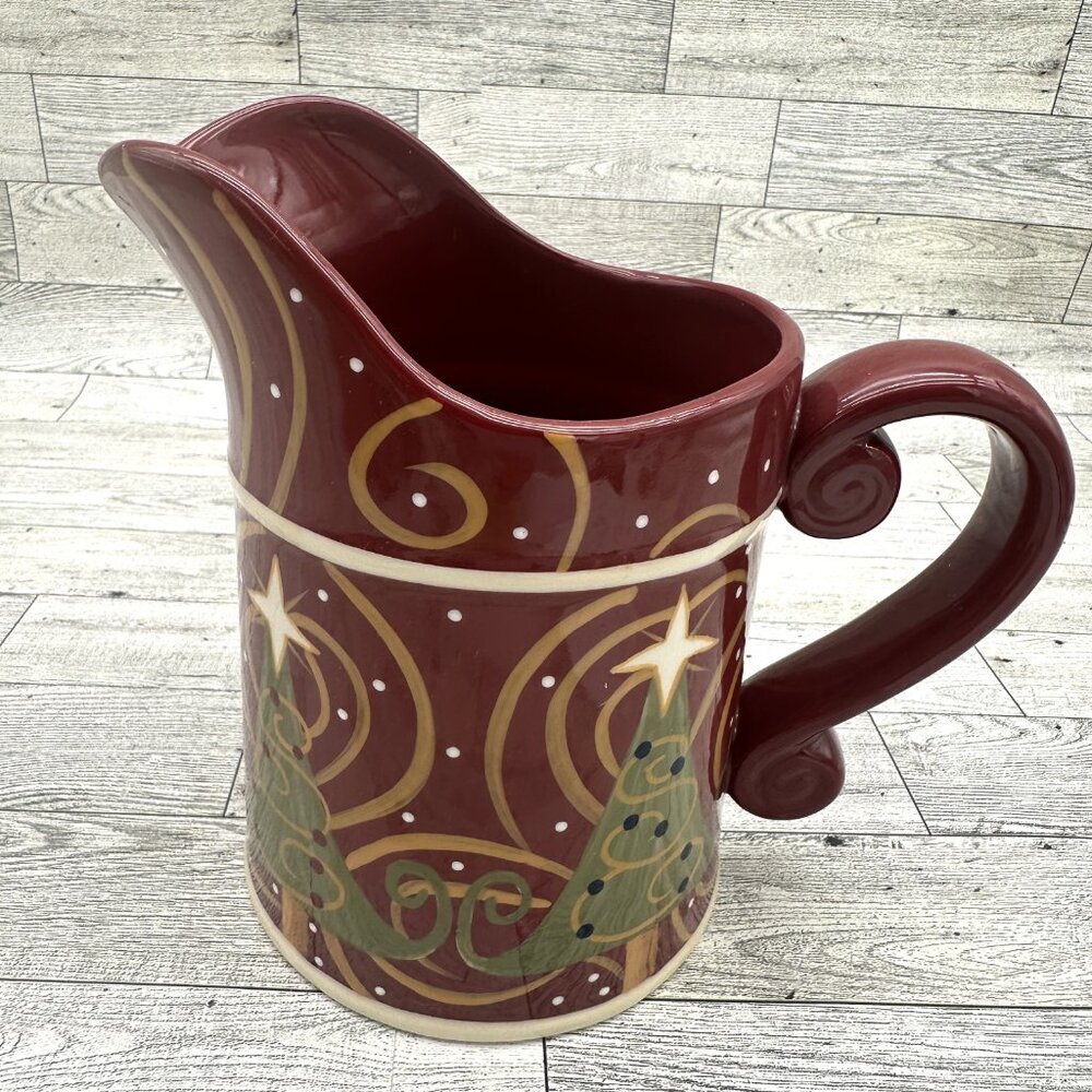 2005 Demdaco Winter Carols Christmas Tree Pitcher, 40 FL OZ